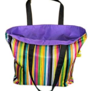 Colorful Striped Tote Bag